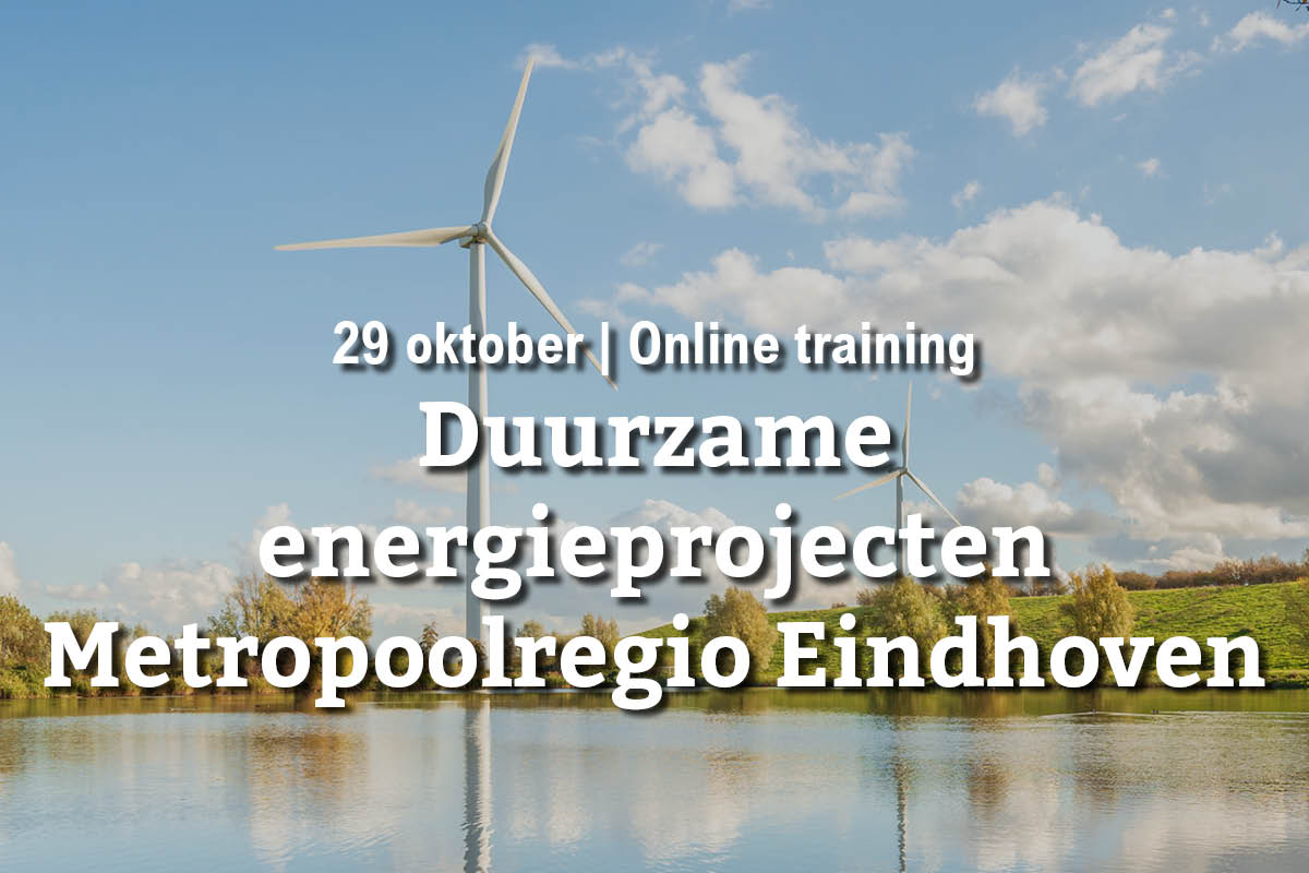 29 oktober | Online training: duurzame energieprojecten in Metropoolregio Eindhoven